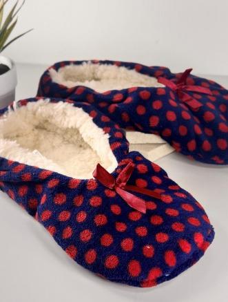 P - Pantufa Fem. Bolinhas Basic+ Ref: 104-WOMEN-C Pac c/ 24 UN.