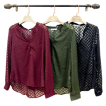 J - Blusa Fem. Ref: 179619 Pac c/24 UN Diversas Cores.