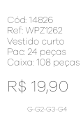 N - Vestido Curto Floral Transparência Ref: WPZ1262 Pac c/ 24 UN Diversas Cores.