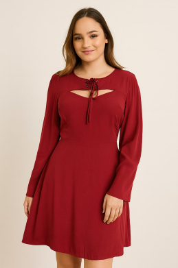 N - Vestido Curto Decote Laço Ref: 1813103 Pac c/ 24 UN Diversas Cores.