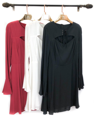 N - Vestido Curto Decote Laço Ref: 1813103 Pac c/ 24 UN Diversas Cores.
