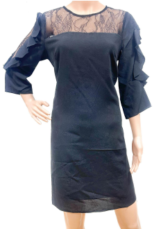 N - Vestido Curto Renda e Babados Ref: 179859 Pac c/ 24 UN Diversas Cores.