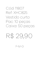 N - Vestido Curto Poá Brilho Ref: XHC825 Pac c/ 30 UN Diversas Cores.