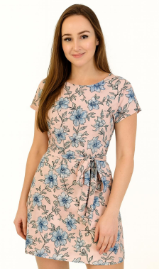 N - Vestido Curto Floral Delicata Ref: KS16009 Pac c/ 24 UN Diversas Cores.