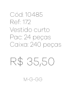 N - Vestido Curto Floral Rosé Ref: 172 Pac c/ 24 UN Diversas Cores.