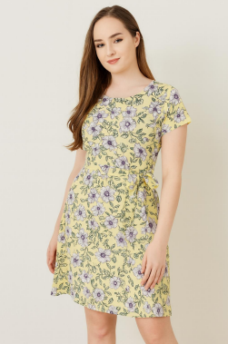 N - Vestido Curto Floral Primavera Ref: 176 Pac c/ 24 UN Diversas Cores.