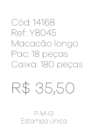 N - Macacão Longo Floral Manga Flare Ref: Y8045 Pac c/ 36 UN Diversas Cores.