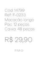 N - Macacão Curto Tule Elegance Ref: FO-0233 Pac c/ 24 UN Diversas Cores.
