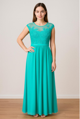 N - Vestido Longo Renda Elegance Ref: D004 Pac c/ 24 UN Diversas Cores.