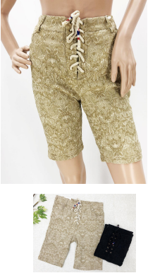 O - Bermuda Fem. Casual Amarração Ref: 5616B Pac c/ 24 UN Diversas Cores.