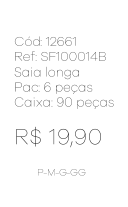 O - Saia Longa Floral Tropical Ref: SF100014B Pac c/ 24 UN Diversas Cores.
