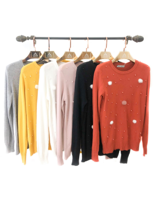 J - Blusa Fem. Modal Pérolas Elegance Ref: CM125 Pac c/ 24 UN Diversas Cores.