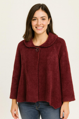 J - Blusa Poncho Peluciado Elegance Fem. Ref: SH3907 Pac c/ 24 UN Diversas Cores.