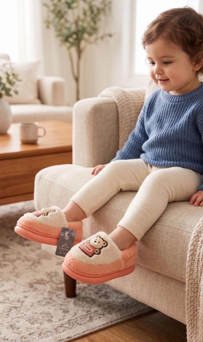 P - Pantufa Infantil Ref: 43079-4 Pac c/ 24 UN Diversas Cores.
