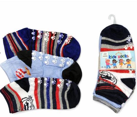 Q - Kit Meia Infantil Pigmento Menino c/ 3 Pares Ref: MJP-120 Pac c/16 Kits Diversas Cores.