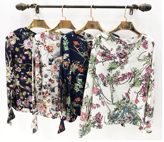 J - Blusa Fem. Ref: ZX-0601 Pac c/ 24 UN Diversa Cores.