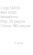 J - Moletinho Fem. Bicolor Minimalista Ref: X325 Pac c/ 24 UN Diversas Cores.