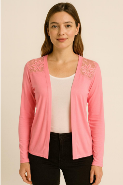 J - Cardigan Fem. Renda Floral Ref: HY166 Pac c/ 24 UN Diversas Cores.