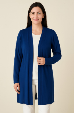 J - Cardigan Fem. Longo Básico Ref: XW205 Pac c/ 24 UN Diversas Cores.