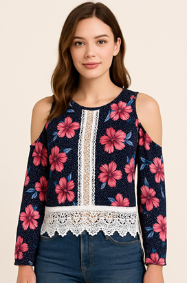 J - Blusa Fem. Ref: AN8910 Pac c/ 24 UN Diversa Cores.