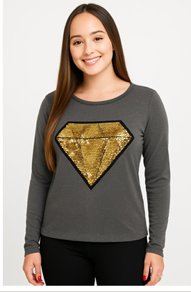 J - Blusa Fem. Ref: 1807 Pac c/ 24 UN Diversas Cores.
