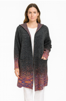 J - Cardigan Fem. Longo Tricot Capuz Ref: Y6048 Pac c/ 24 UN Diversas Cores.