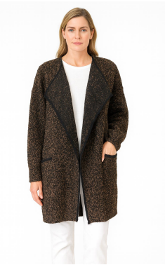 J - Cardigan Fem. Longo Tricot Mesclado Ref: 179076 Pac c/ 24 UN Diversas Cores.