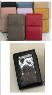 X - Carteira Fem. Porta Celular Ref: LRY-101 Pac c/ 24 UN Diversas Cores.