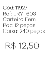 X - Carteira Fem. Matelassê Chevron Ref: LRY-603 Pac c/ 24 UN Diversas Cores.