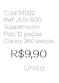 R - Suspensório Juvenil Masc. Ref: JUV-500 Pac c/ 24 UN Diversas Cores.