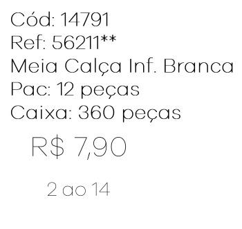 T - Meia Calça Infantil Preta Ref: 56213 Pac c/ 24 Peças Cor Preta.