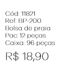 W - Bolsa de Praia Fem. Amor ao Verão Ref: BP-200 Pac c/ 24 UN Diversas Cores.