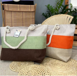 W - Bolsa de Praia Fem. Alça Náutica Ref: BP-600 Pac c/ 24 UN Diversas Cores.