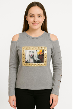 J - Blusa Fem. Ref: DT-7313 Pac c/ 24 UN Diversas Cores.