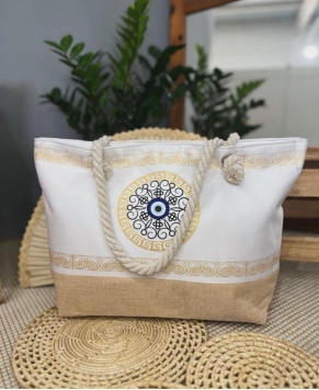 W - Bolsa de Praia Fem. Olho Grego Ref: BP-701 Pac c/ 24 UN Diversas Cores.