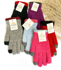 R - Luva Fem. Touch Screen Tricot Ref: 38205-6 Pac c/ 24 UN Diversas Cores.