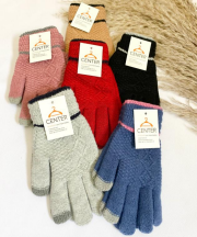 R - Luva Fem. Touch Screen Tricot Ref: 38205-8 Pac c/ 24 UN Diversas Cores.