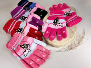 R - Luva Infantil Estampada Ref: 38205-30 Pac c/ 24 UN Diversas Cores.