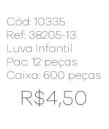 R - Luva Infantil Tricot Listrada Ref: 38205-13 Pac c/ 24 UN Diversas Cores.