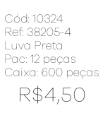R - Luva Unissex Tricot Básica Ref: 38205-4 Pac c/ 24 UN Diversas Cores.
