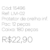R - Protetor de Orelha Infantil Peluciado Ref: LM-02 Pac c/ 24 UN Diversas Cores.