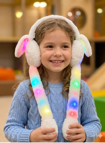 R - Protetor de Orelha Infantil com LED Ref: LM-20M Pac c/ 24 UN Diversas Cores.