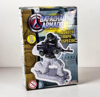 Z - Soldado Batalhão Armado Ref: GLTY19-376 Pac c/ 8 UN Diversas Cores.