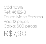 R - Touca Masc. Forrada Ref: 46182-3 Pac c/ 24 UN Diversas Cores.