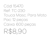 R - Touca Masc. Para Moto Ref: TC-230 Pac c/ 24 UN Diversas Cores.
