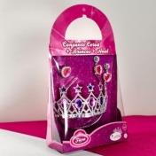 Z - Coroa Infantil Princesa + Brinco + Broxe Ref: GLTY1-885AB Pac c/ 24 UN Diversas Cores.