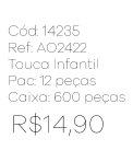 R - Touca Infantil Tricot com Duplo Pompom Ref: AO2422 Pac c/ 24 UN Diversas Cores.