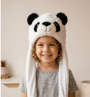 R - Touca Infantil Bichinhos 3D Panda Ref: TC-107 Pac c/ 24 UN Diversas Cores.