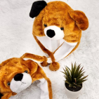 R - Touca Infantil Bichinhos 3D Cachorrinho Ref: TC-110 Pac c/ 24 UN Diversas Cores.