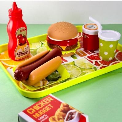 Z - Bandeja Fast Food Kit c/ 6 Peças Pac c/ 24 UN Diversas Cores.